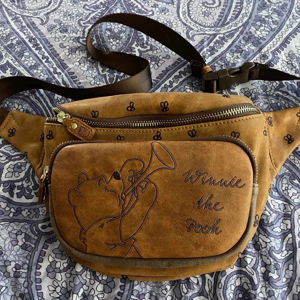 Loungefly Disney Winnie The Pooh Bear Embroider Crossbody Sling Bag NWOT